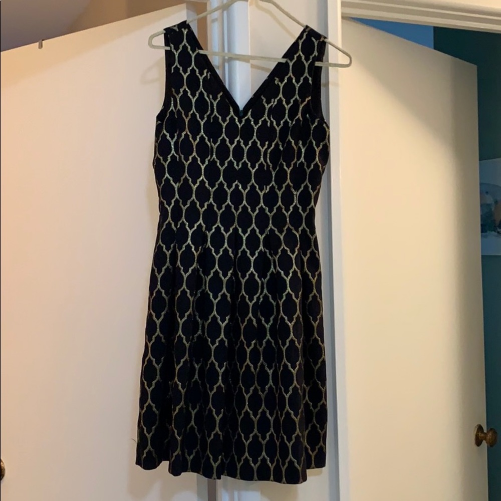 Vince Camuto black and gold dress